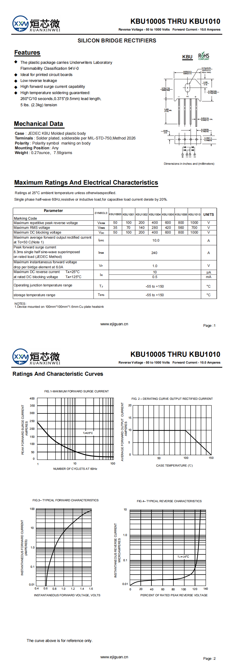 KBU1000整流橋