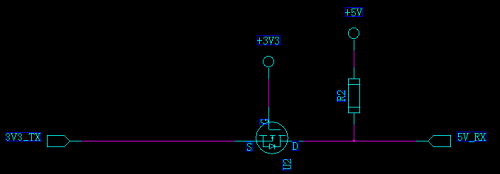 3.3V與5V串口通信電平轉(zhuǎn)換電路