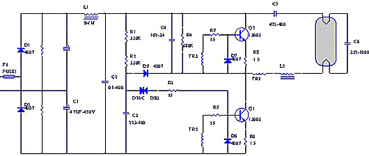 電子鎮(zhèn)流器 電路