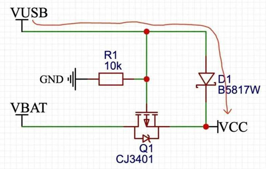 MOS管 電源 自動切換電路