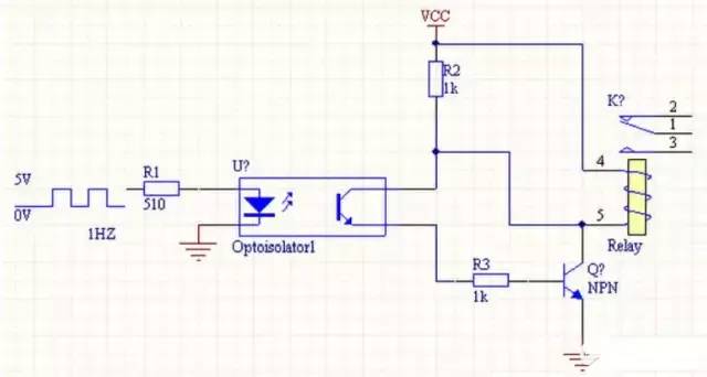 光耦驅(qū)動繼電器電路