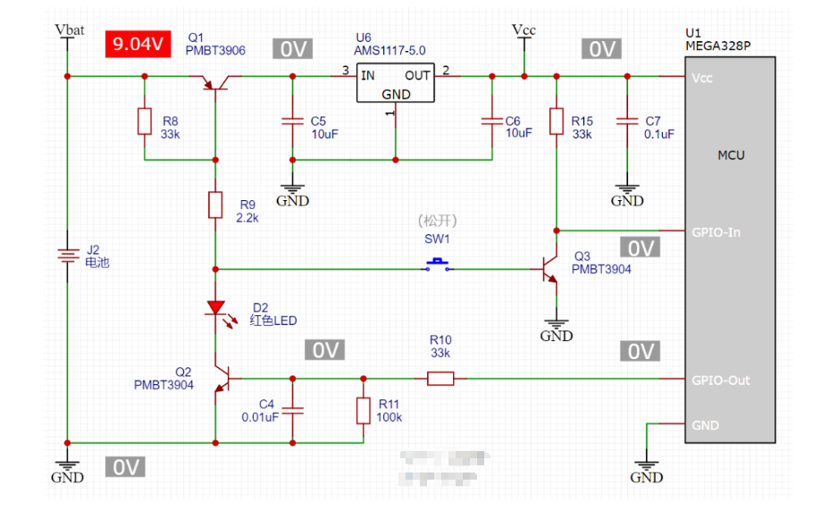 一鍵開機 關(guān)機電路